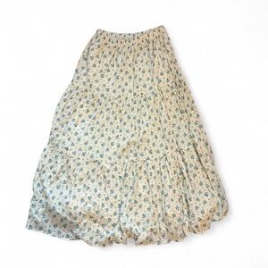 Aerie Floral Cream Maxi Skirt